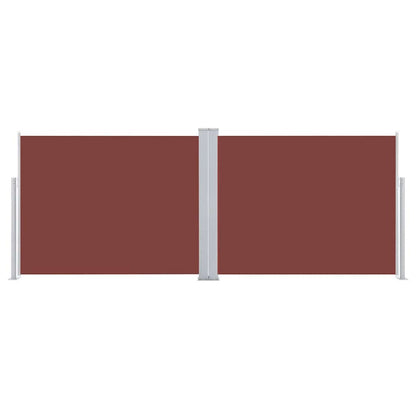 Uttrekkbar sidemarkise 140x1000 cm brun