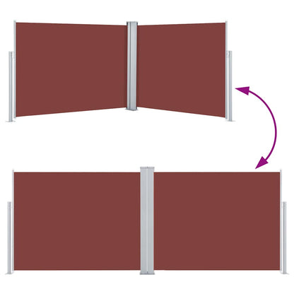 Uttrekkbar sidemarkise 140x1000 cm brun