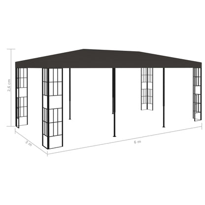 Paviljong 3x6 m antrasitt