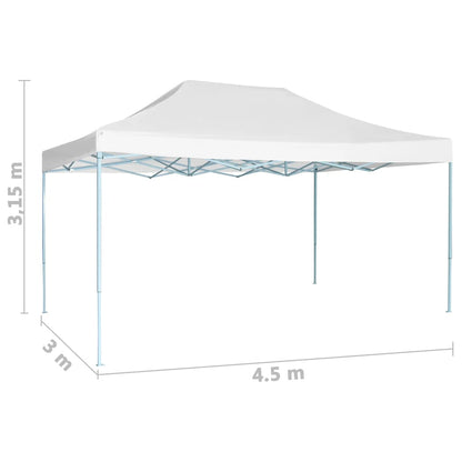 Sammenleggbart festtelt 3x4,5 m hvit