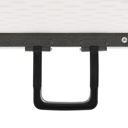 Sammenleggbart hagebord hvit 180x72x72 cm HDPE