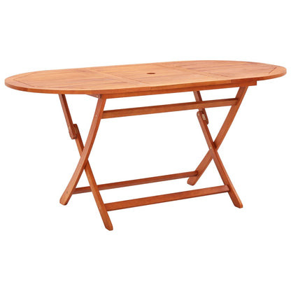 Sammenleggbart hagebord 160x85x74 cm heltre eukalyptus