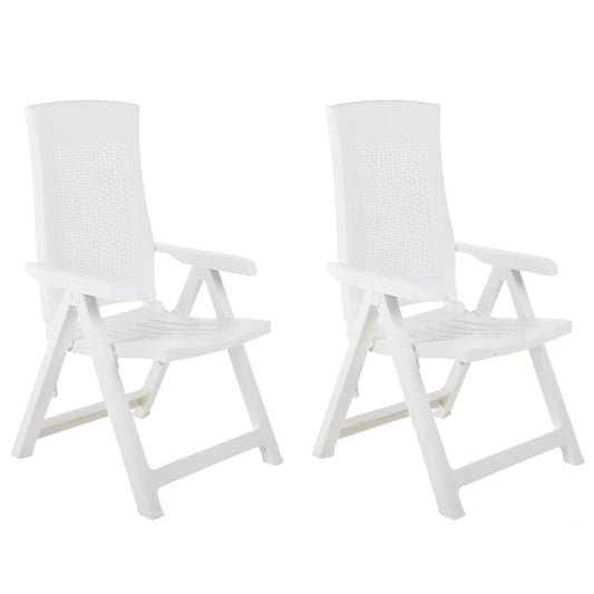 Hagelenestoler 2 stk plast hvit