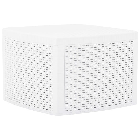 Sidebord hvit 54x54x36,5 cm plast