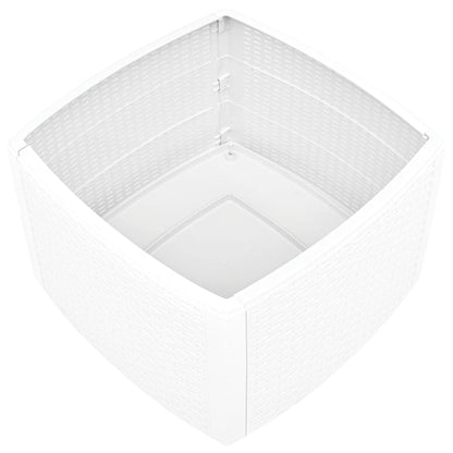 Sidebord hvit 54x54x36,5 cm plast