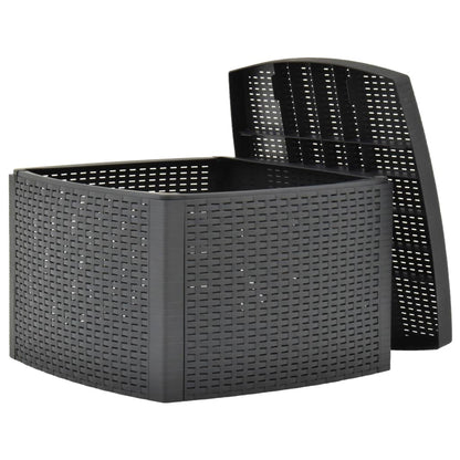 Sidebord antrasitt 54x54x36,5 cm plast