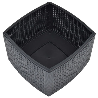 Sidebord antrasitt 54x54x36,5 cm plast