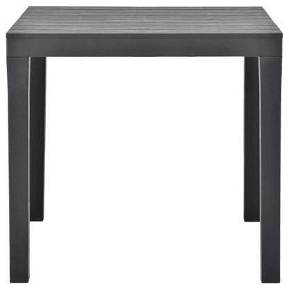 Hagebord antrasitt 78x78x72 cm plast