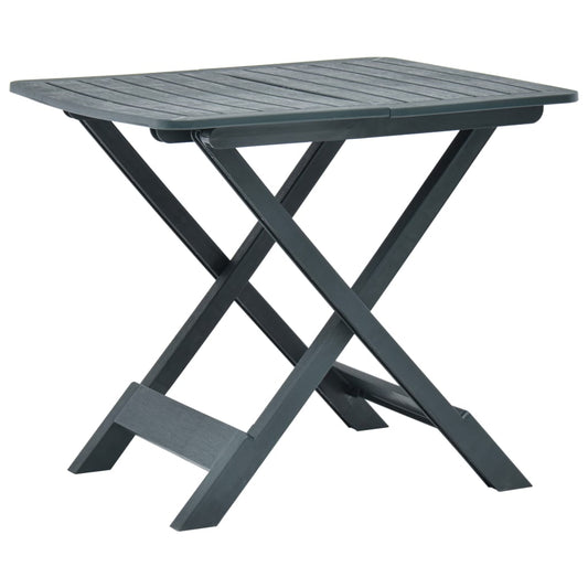 Sammenleggbart hagebord grønn 79x72x70 cm plast