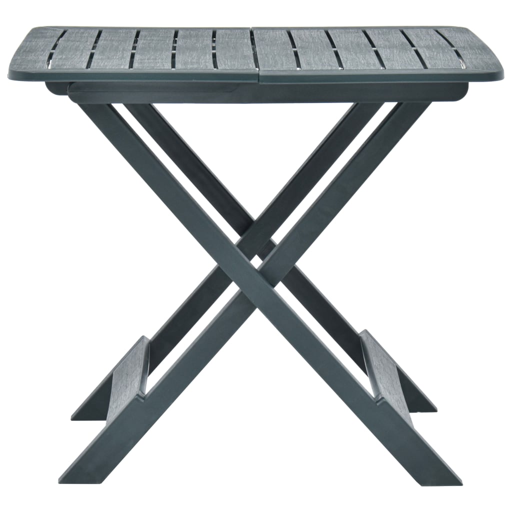 Sammenleggbart hagebord grønn 79x72x70 cm plast