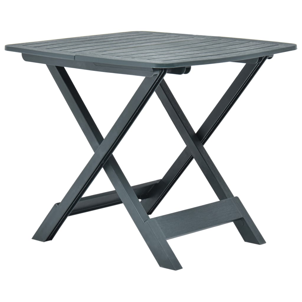 Sammenleggbart hagebord grønn 79x72x70 cm plast