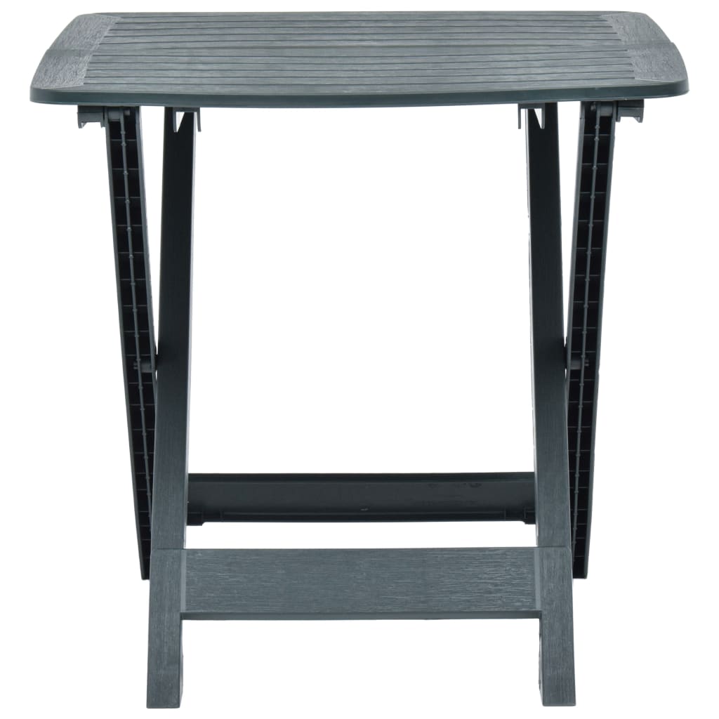 Sammenleggbart hagebord grønn 79x72x70 cm plast