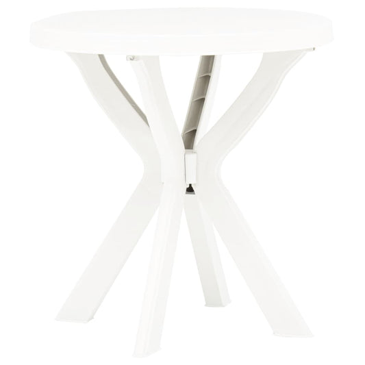 Bistrobord hvit Ø70 cm plast