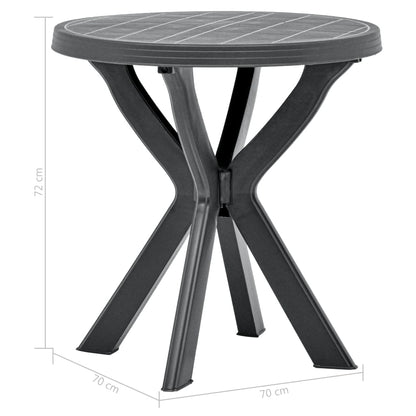 Bistrobord antrasitt Ø70 cm plast