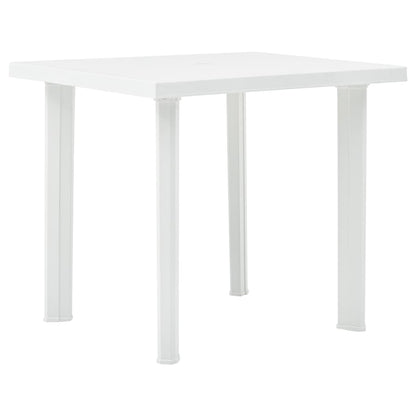 Hagebord hvit 80x75x72 cm plast