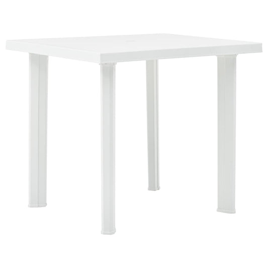 Hagebord hvit 80x75x72 cm plast