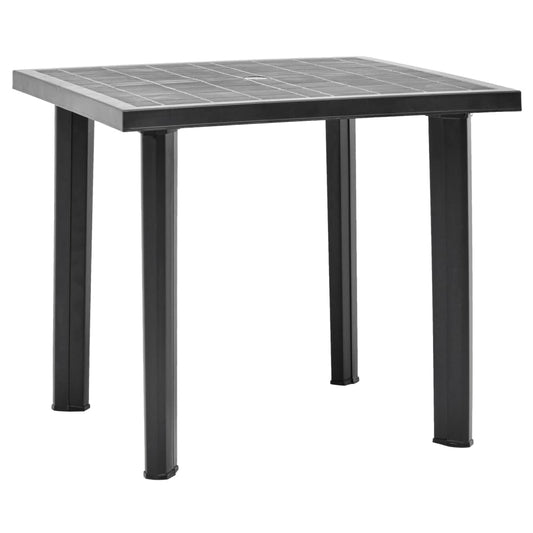 Hagebord antrasitt 80x75x72 cm plast