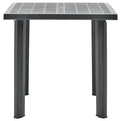 Hagebord antrasitt 80x75x72 cm plast