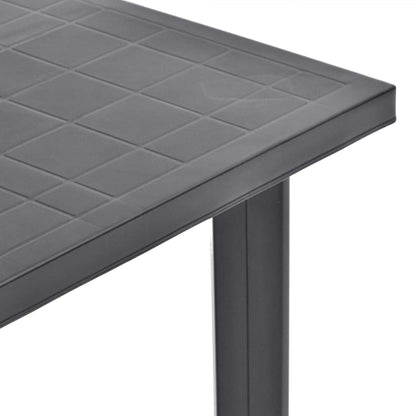 Hagebord antrasitt 80x75x72 cm plast