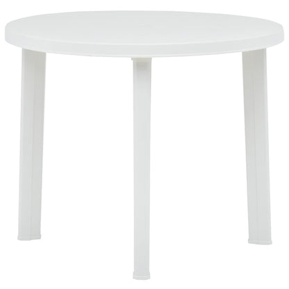 Hagebord hvit 89 cm plast