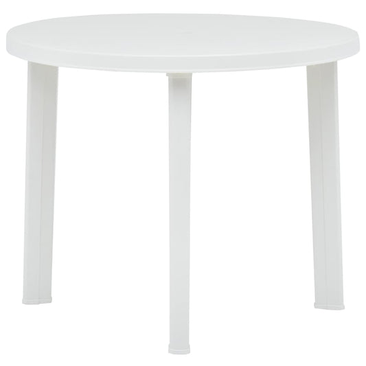 Hagebord hvit 89 cm plast