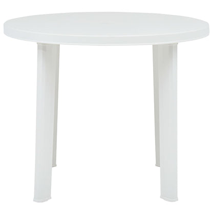 Hagebord hvit 89 cm plast