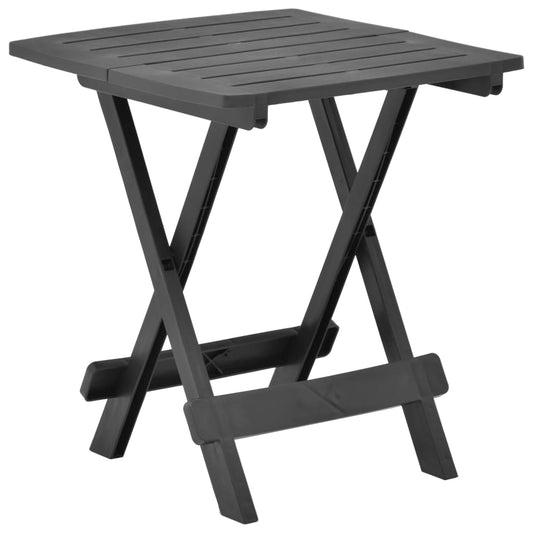 Sammenleggbart hagebord antrasitt 45x43x50 cm plast