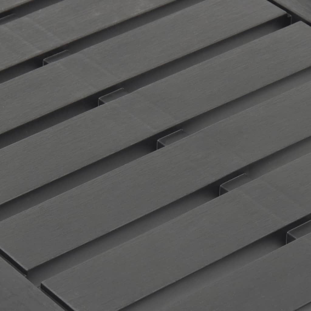 Hagebord antrasitt 78x55x38 cm plast
