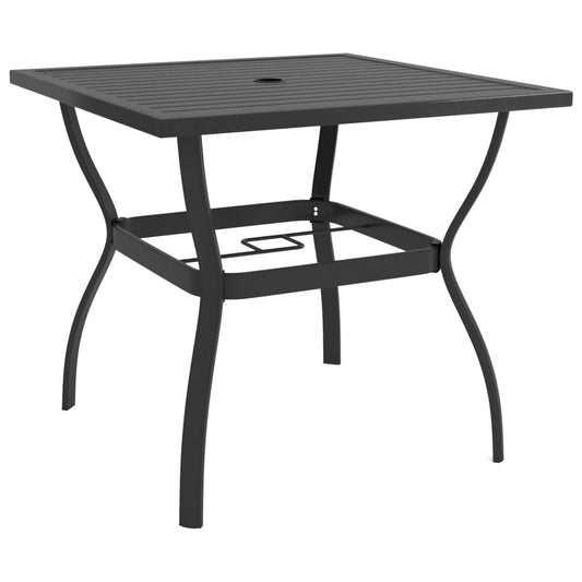 Hagebord antrasitt 81,5x81,5x72 cm stål