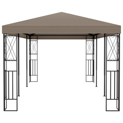Paviljong 6x3 m gråbrun stoff