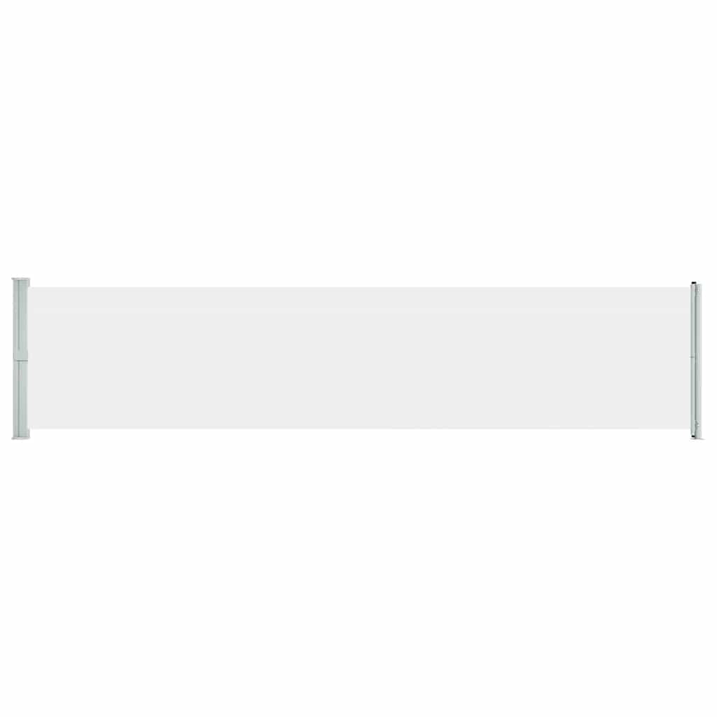 Uttrekkbar sidemarkise 140x600 cm kremhvit