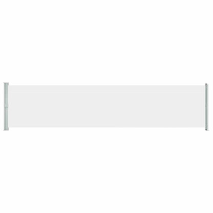 Uttrekkbar sidemarkise 140x600 cm kremhvit