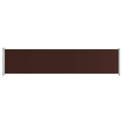 Uttrekkbar sidemarkise 140x600 cm brun