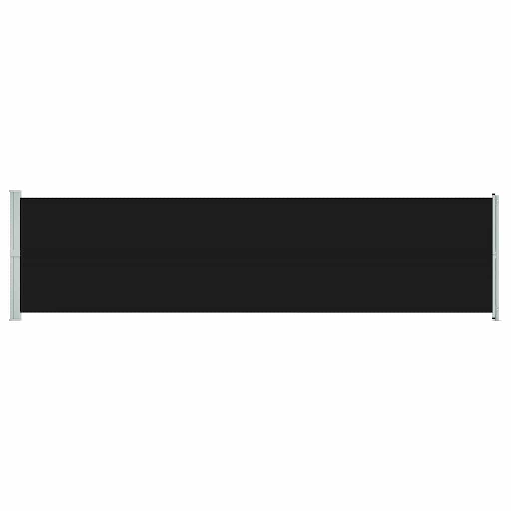 Uttrekkbar sidemarkise 600x160 cm svart