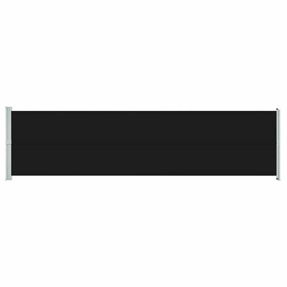 Uttrekkbar sidemarkise 600x160 cm svart