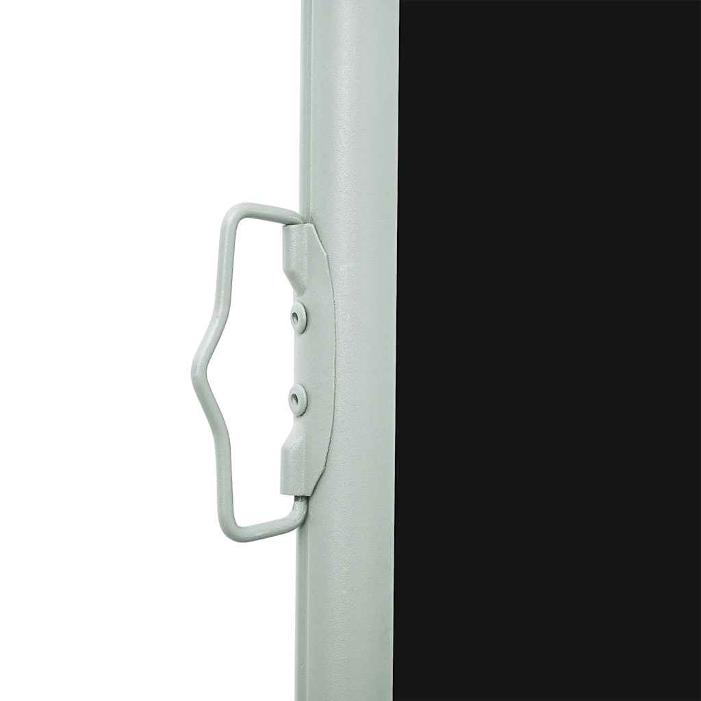 Uttrekkbar sidemarkise 600x160 cm svart