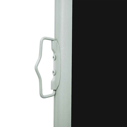 Uttrekkbar sidemarkise 600x160 cm svart