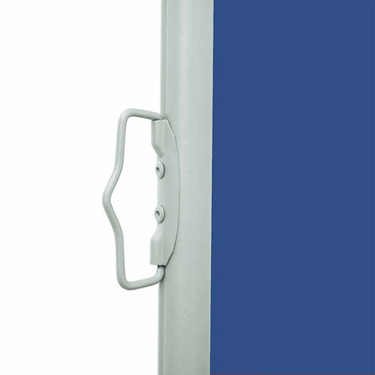 Uttrekkbar sidemarkise 600x160 cm blå