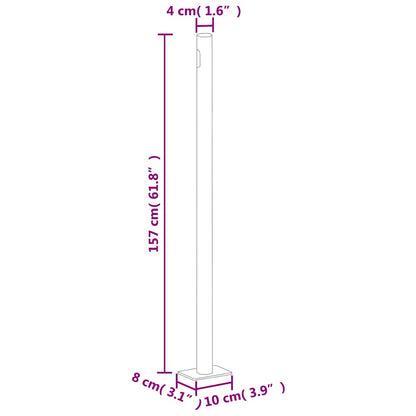 Uttrekkbar sidemarkise 600x160 cm rød
