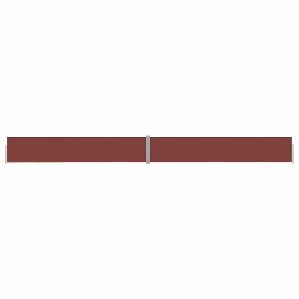 Uttrekkbar sidemarkise 140x1200 cm brun
