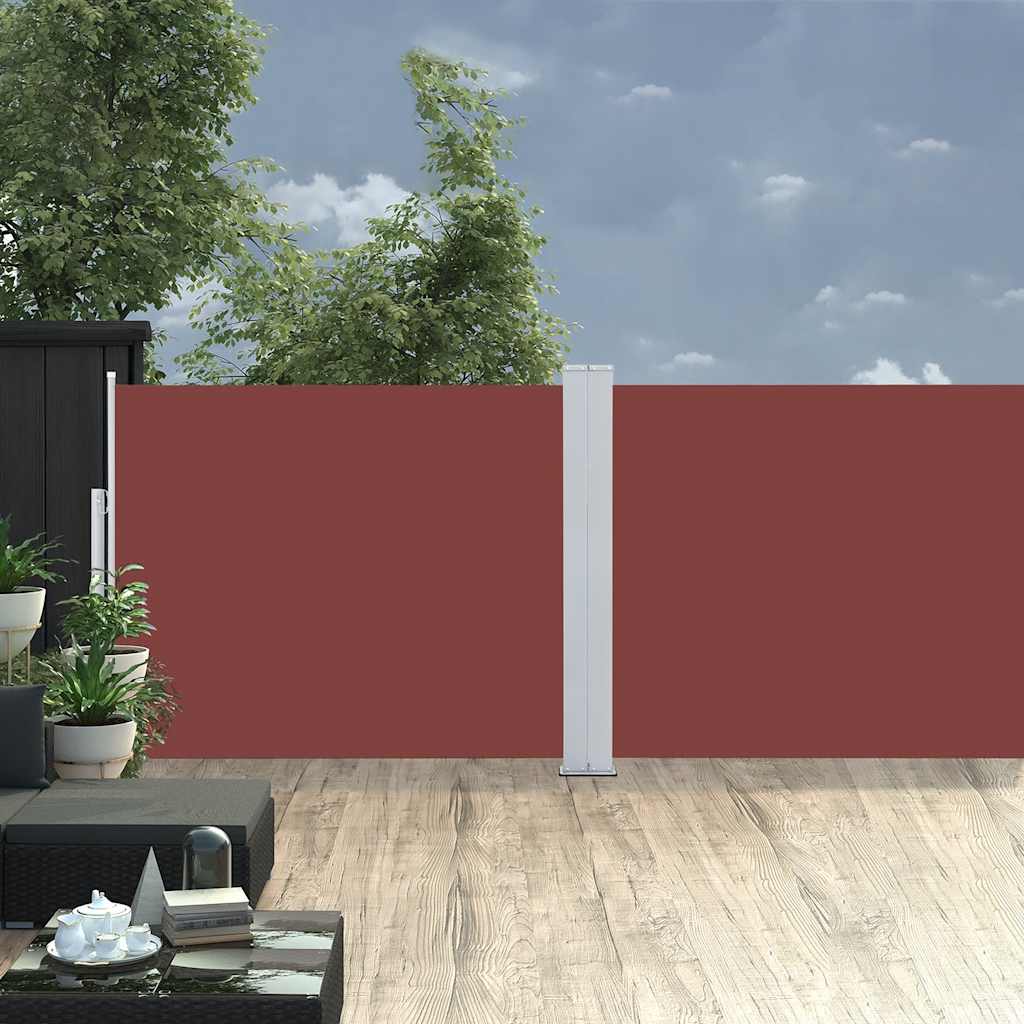 Uttrekkbar sidemarkise 140x1200 cm brun