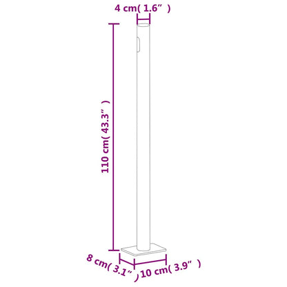 Uttrekkbar sidemarkise 180x500 cm brun