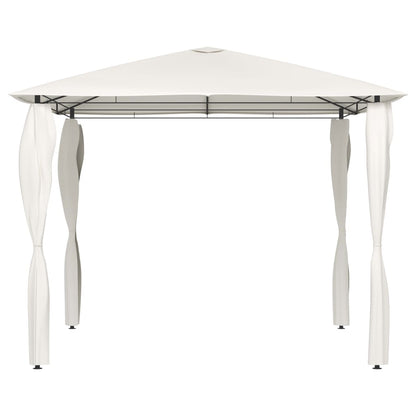 Paviljong med stolpetrekk 3x3x2,6 m krem 160 g/m²