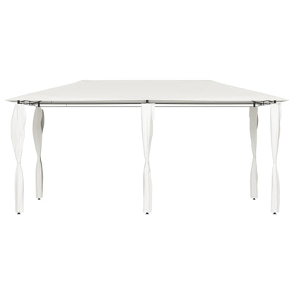Paviljong med stolpetrekk 2,98x5,3x2,59 m krem 160 g/m²