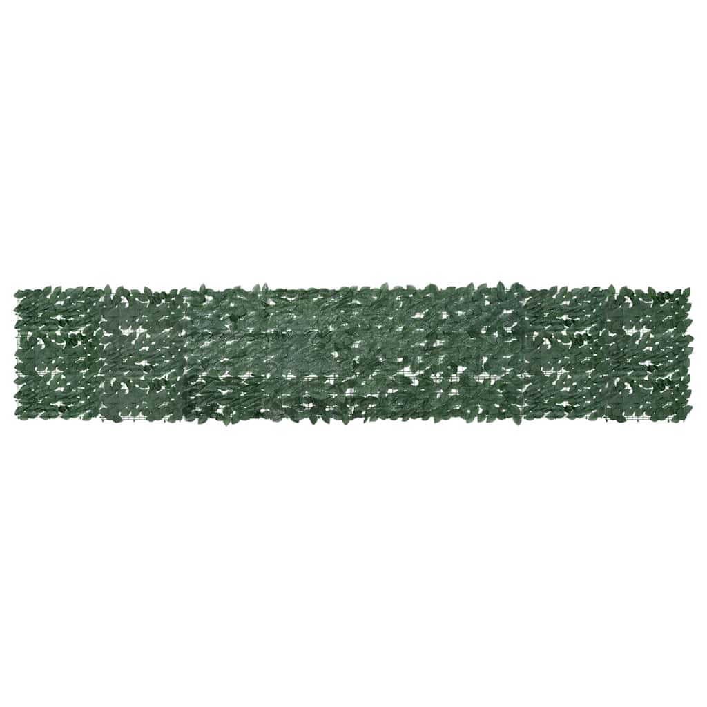 Balkongskjerm med mørkegrønne blader 400x75 cm
