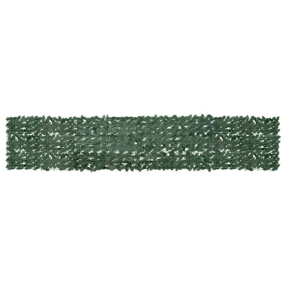 Balkongskjerm med mørkegrønne blader 400x75 cm