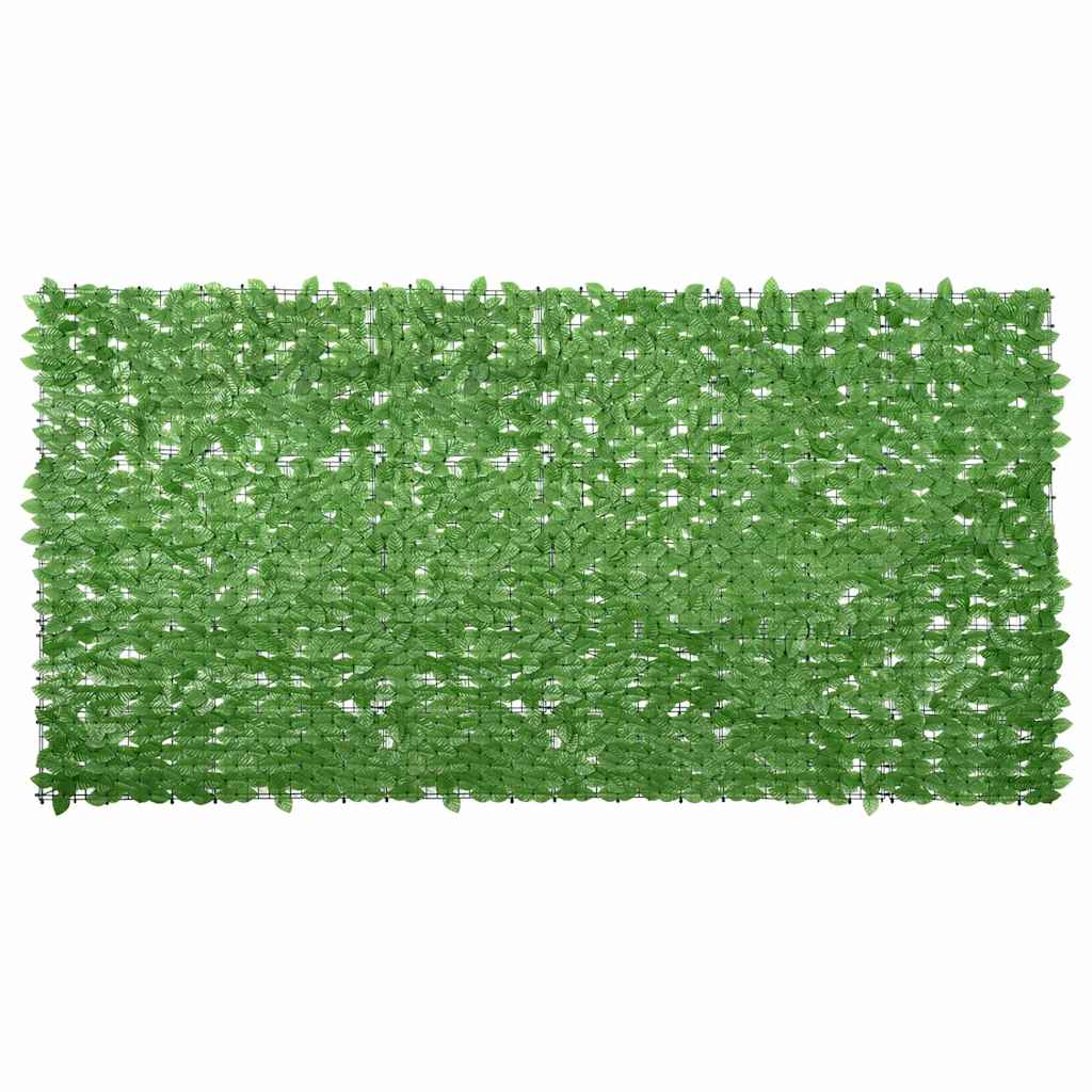 Balkongskjerm med grønne blader 300x150 cm