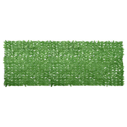 Balkongskjerm med grønne blader 400x150 cm