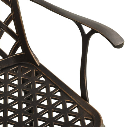 Hagestoler 2 stk støpt aluminium bronse