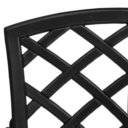 Hagestoler 4 stk støpt aluminium svart